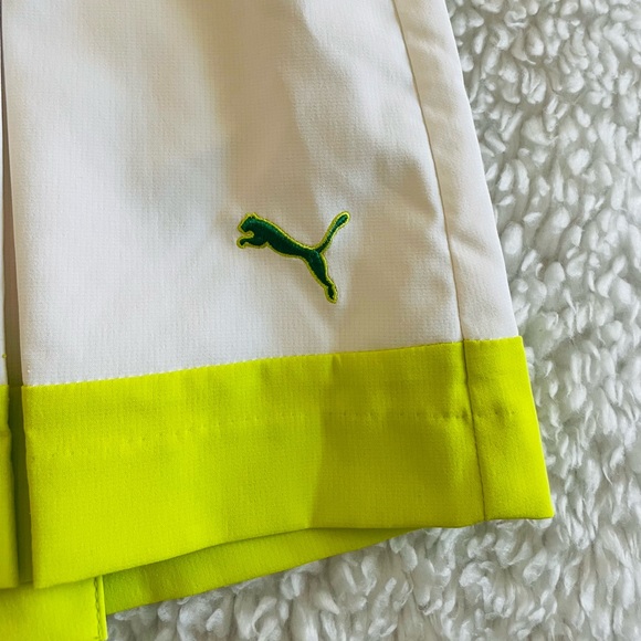 Puma golf skort size 8 white and neon yellow - Picture 12 of 12